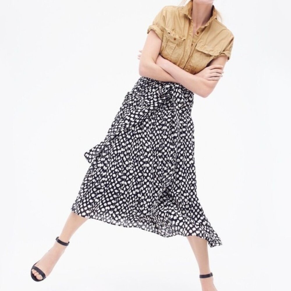 J. Crew Collection Silk skirt in Ratti® polka dot